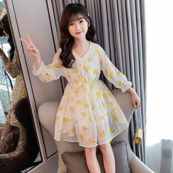 PAM - 小童長袖碎花A字連衣裙 PAM - 小童長袖碎花A字連衣裙