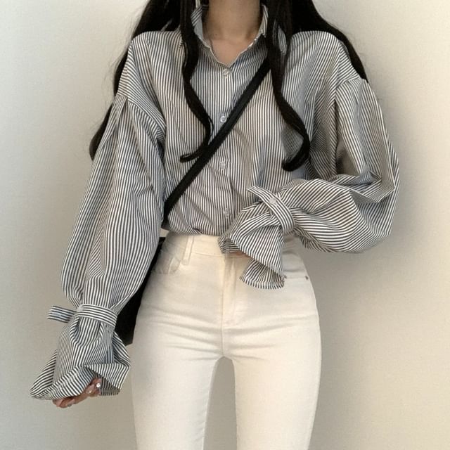 Cloud Nine-Long-Sleeve Striped Shirt