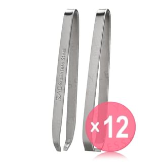 KAI - BS Tweezers Set For Body Hair & Eyebrow (x12) (Bulk Box)