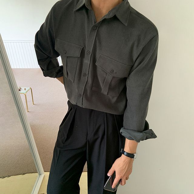 MRCYC-Plain Pocket Detail Shirt