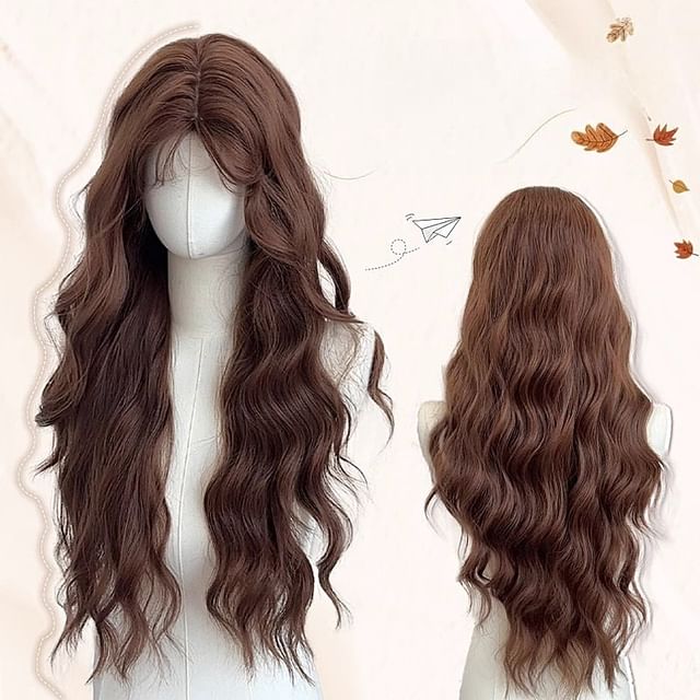 Jasmintinea-Set Long Full Wig - Wavy Hair Net