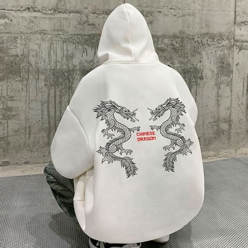 Chinese dragon print discount hoodie