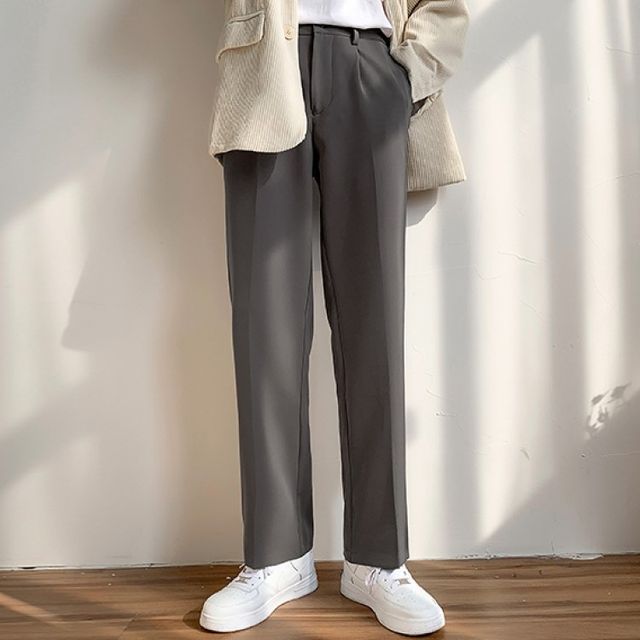 GRAYCIOUS-Pantalon habillé à jambe droite mi-haute