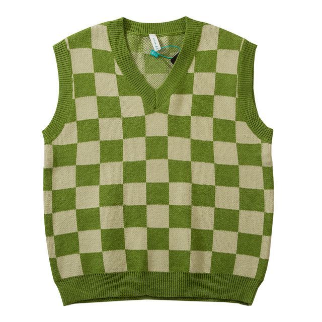 Venva Checkered Sweater Vest YesStyle