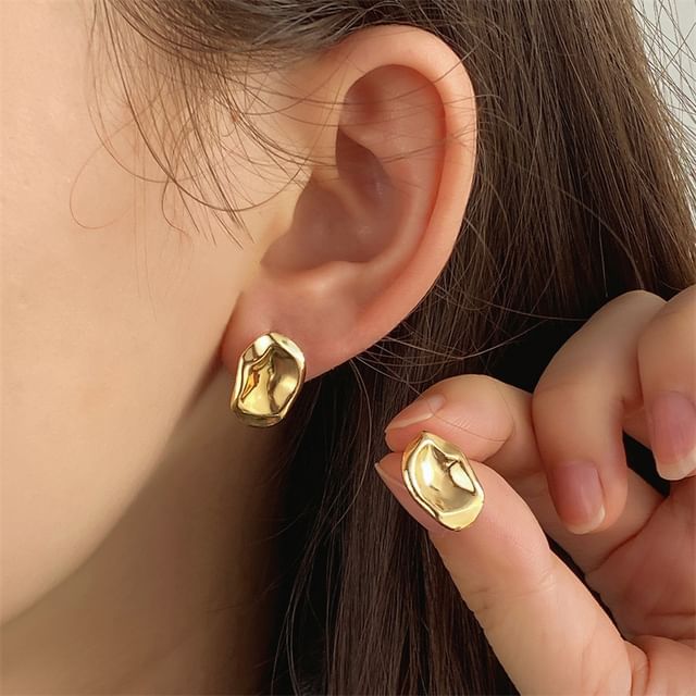 Hansha-Irregular Alloy Stud Earring