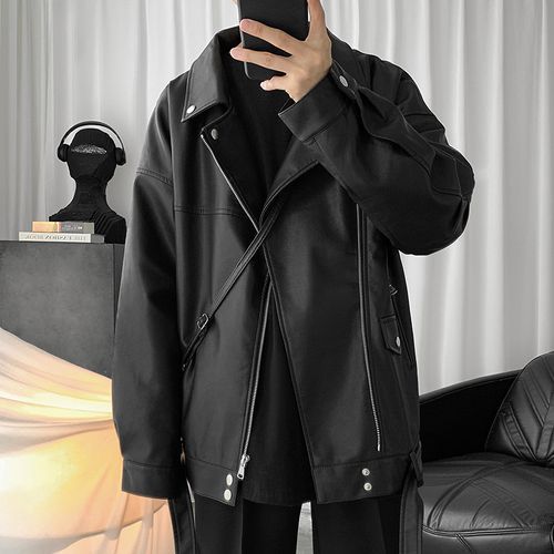 JUN.LEE - Faux Leather Side Zip Jacket | YesStyle