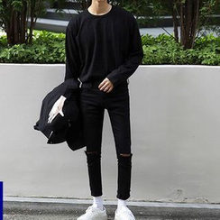 匡亿 - 做旧修身牛仔裤 匡亿 - 做旧修身牛仔裤