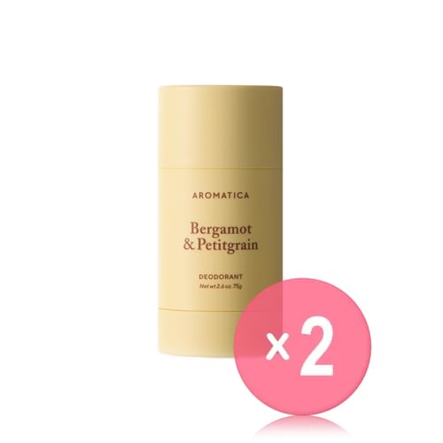 Aromatica Bergamot & Petitgrain Deodorant 2pcs Bundle Set