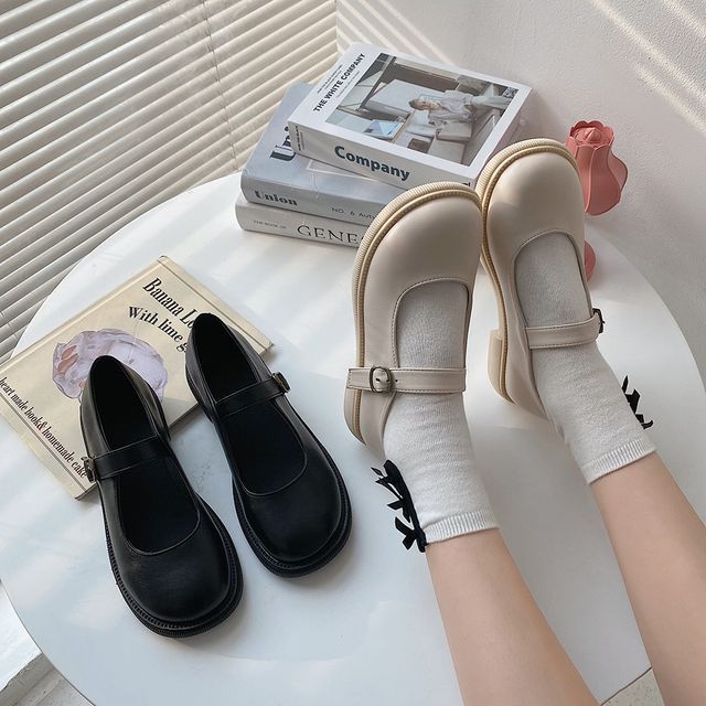 Queen Zoo Faux Leather Mary Jane Shoes YesStyle