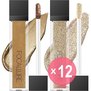 FOCALLURE - Glitter & Glow Liquid Eyeshadow-2 colours (x12) (Bulk Box)