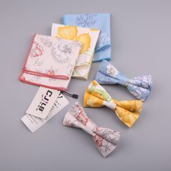 Little Town - 套裝: 碎花手帕 + 蝴蝶結領帶 Little Town - 套裝: 碎花手帕 + 蝴蝶結領帶
