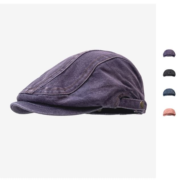 TAAK-Vintage Washed Cotton Flat Cap