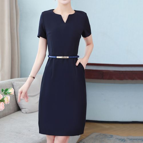 Elbow sleeve work clearance dress