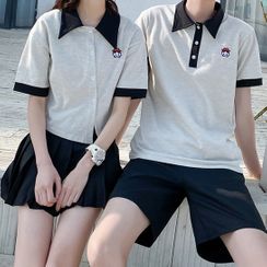 Tabula Rasa(タブララサ) - Couple Matching Two-Tone Short-Sleeve T-Shirt / Polo Shirt / Skirt Tabula Rasa(タブララサ) - Couple Matching Two-Tone Short-Sleeve T-Shirt / Polo Shirt / Skirt