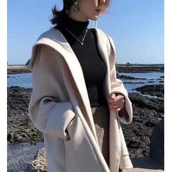 Meracule - Hooded Open-Front Coat Meracule - Hooded Open-Front Coat