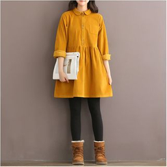 Fancy Show - Corduroy Collared Dress Fancy Show - Corduroy Collared Dress