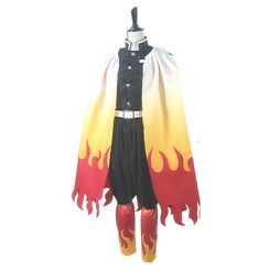 Mikasa - Demon Slayer: Kimetsu no Yaiba Kyojuro Rengoku Cosplay Costume / Wig / Set Mikasa - Demon Slayer: Kimetsu no Yaiba Kyojuro Rengoku Cosplay Costume / Wig / Set