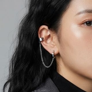 Juanitro-Chain Ear Cuff Earring Clip-On Earring