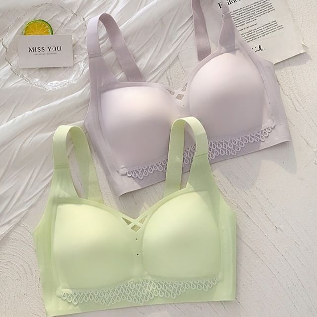 Gecko-Plain Seamless Push Up Bra