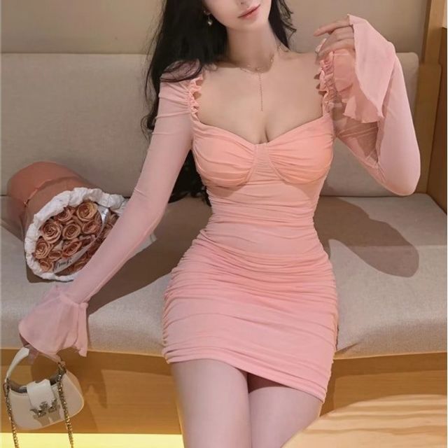 strapless open back dress NERISSA KNIT MINI DRESS main image 0