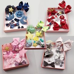 Bilibala - Bow-Accent Hair Clip Set Bilibala - Bow-Accent Hair Clip Set