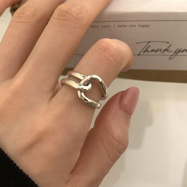 Gemsha-Alloy Knot Open Ring