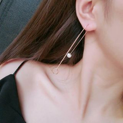 Jael - Faux Pearl Threader Earrings