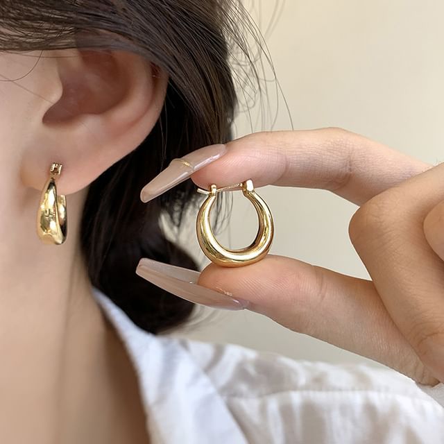 LIVSIA-Alloy Hoop Earring