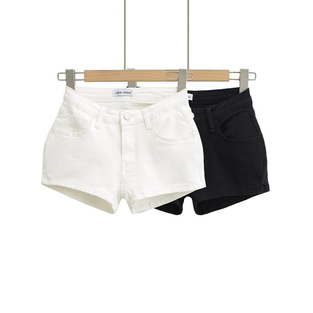 Ulark-Low Rise Denim Hot Pants