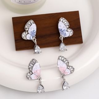 MUNGO Rhinestone Butterfly Drop Earring Sale