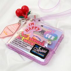 Cute Essentials(キュートエッセンシャルズ) - キラキラレタリング カードホルダー Cute Essentials(キュートエッセンシャルズ) - キラキラレタリング カードホルダー