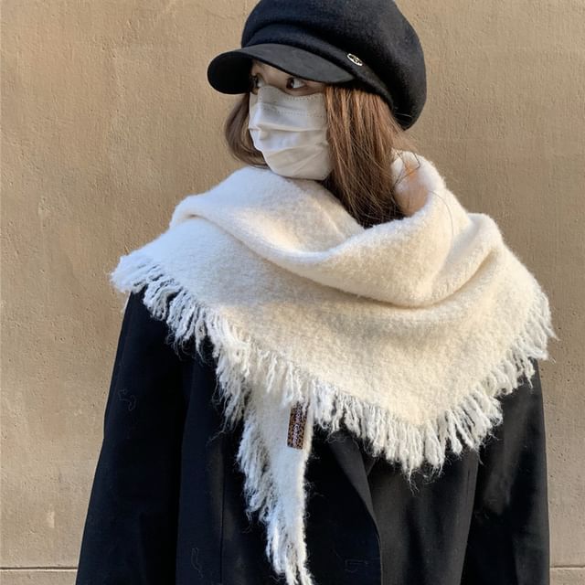 HATHOT-Plain Fringed Shawl