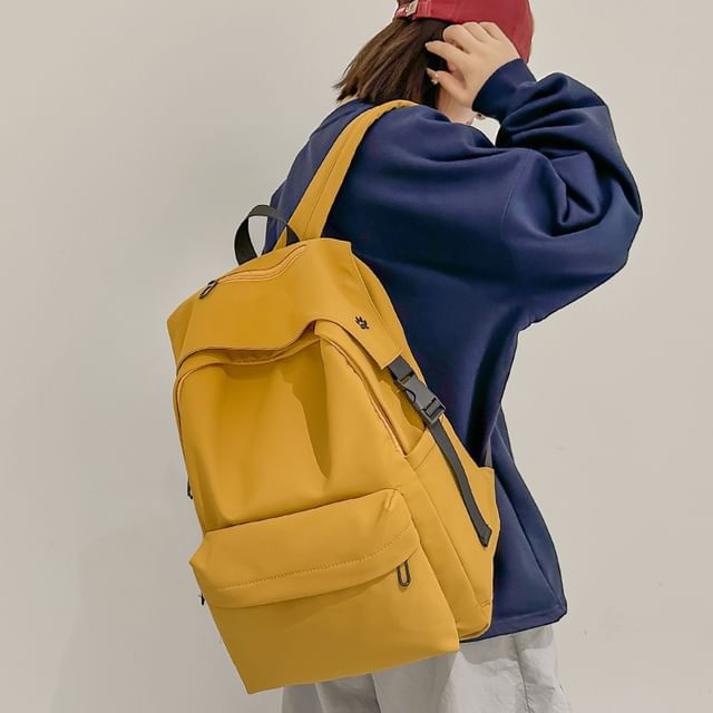 Basaran-Buckled Nylon Backpack