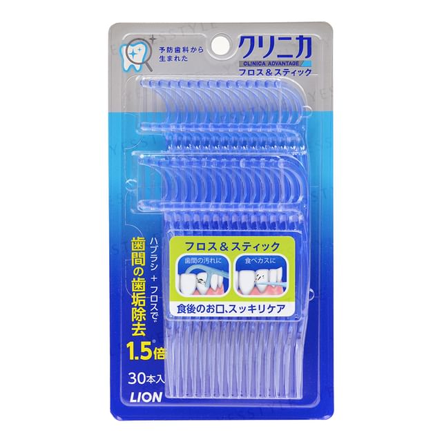 LION-Bâtonnets dentaires 2-en-1 fil cure-dents jetables