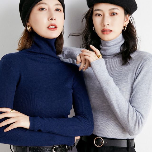 Weelop-Turtleneck Knit Top