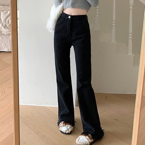 Black High Waist Wide Leg Jeans