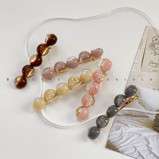 LIDO-Resin Gradient Beaded Hair Clip