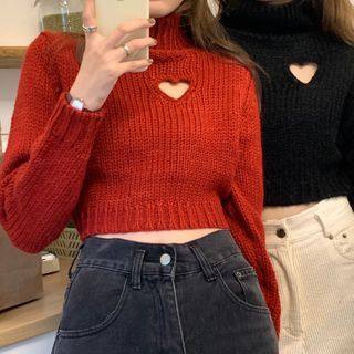Heart cut out sweater Clearance