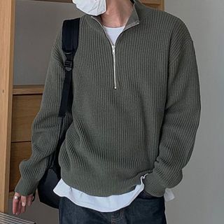 Okwano - Half-Zip Sweater | YesStyle