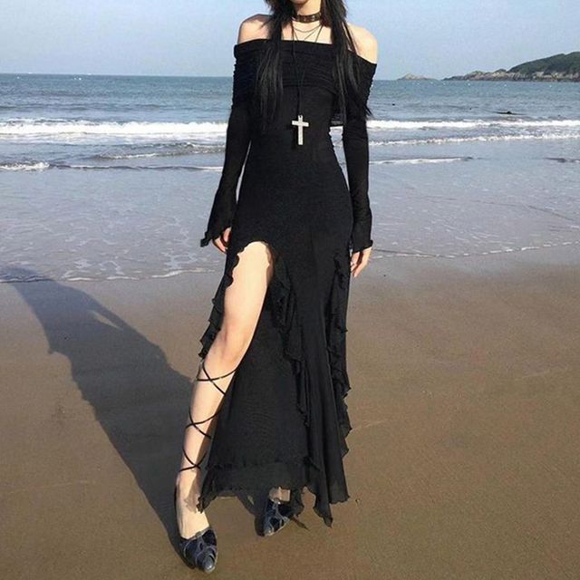 off the shoulder lettuce edge dress Senorita Off-Shoulder Lettuce Edge Ruched Knee Length Dress Blush