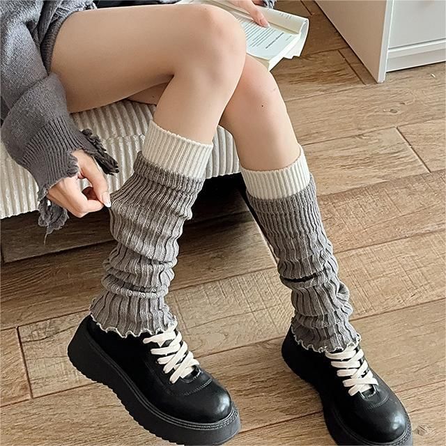 Whychunga-Ribbed Knit Leg Warmers Various Designs