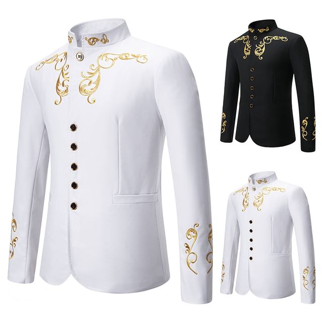 【関税込み】Embroidery single-breasted blazer 21608392_51863902_600.jpg