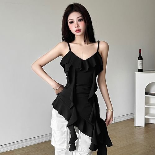 トップス eaphi TULLE ASYMMETRY FRILL CAMISOLE eaphi TULLE ASYMMETRY FRILL CAMISOLE coming soon. 🪺 asymmetry