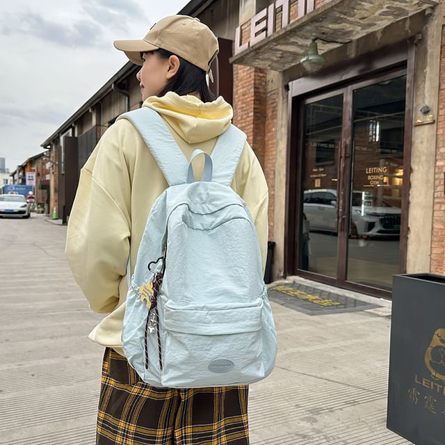 HOVERUP-Plain Nylon Laptop Backpack