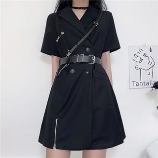 a line dress with belt