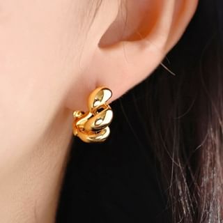 Kamuel-Twisted Hoop Earring