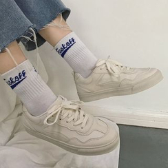Satomi - Plain Lace Up Sneakers Satomi - Plain Lace Up Sneakers