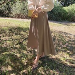 CHERRYKOKO - Satin Maxi Flare Skirt CHERRYKOKO - Satin Maxi Flare Skirt
