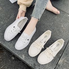 Asterisk - Platform Lace Up Slip-Ons Asterisk - Platform Lace Up Slip-Ons