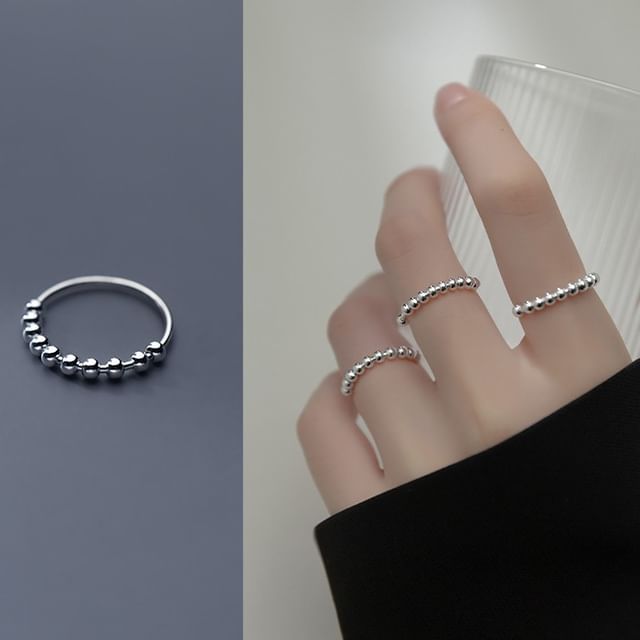 A-ROCH-S925 Sterling Silver Bead Ring